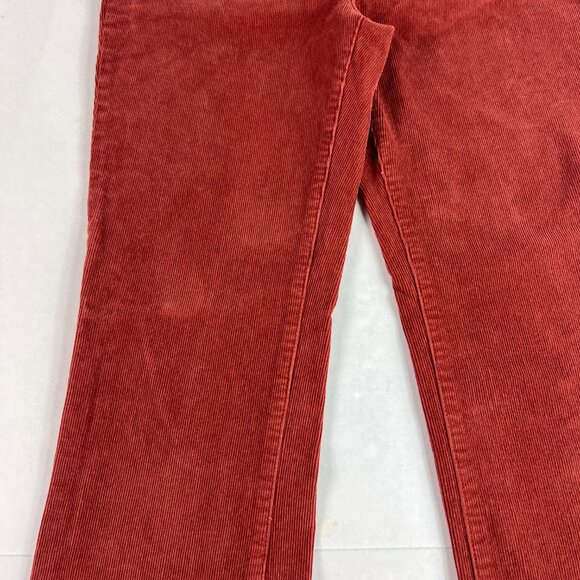 Madewell Pants Women 28x25* Cali Demi Boot Cut Crop Mid Rise Red Corduroy Tag 27 - Picture 4 of 16